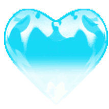Gif animé coeur bleu ciel